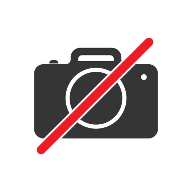 Beyaz arka plan hiçbir kamera işareti.