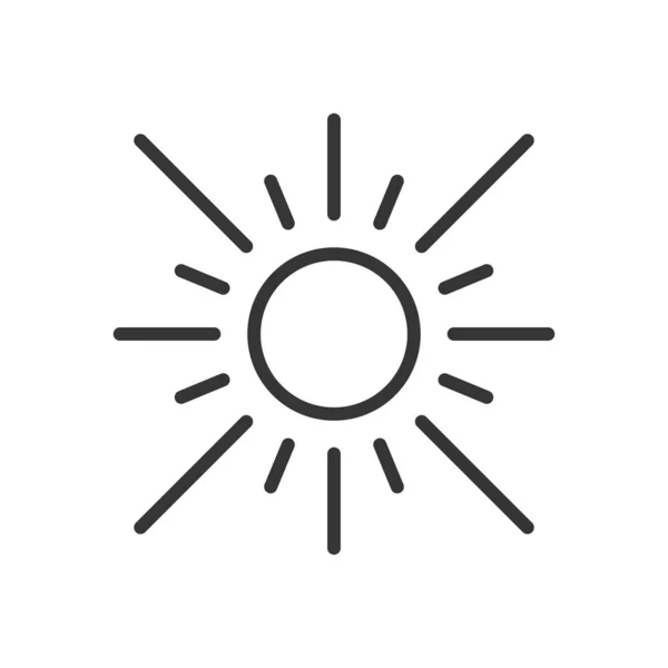 Sun icon isolated. Vector light symbol. — Stock Vector