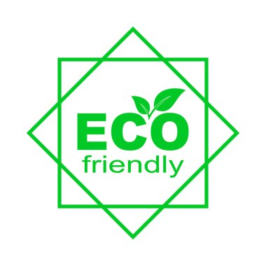 Çevre dostu bir çevre. Vektör tasarım ögesi.