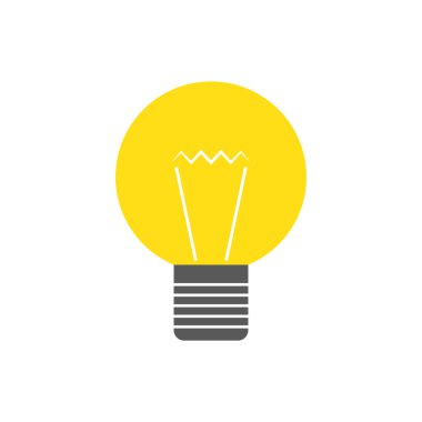 Vektör ampul simgesi izole edildi.