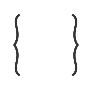 Metin için kıvrımlı parantez. Vektör Parantezleri