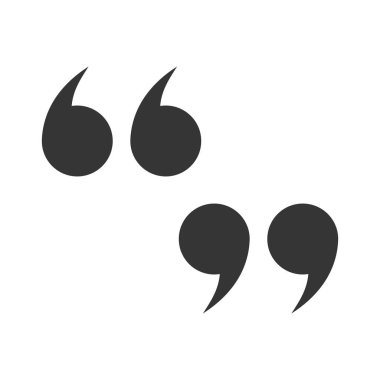 Çift tırnak işareti simgesi - vektör simgesi.