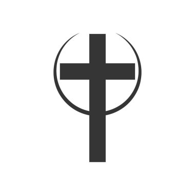 Christian Cross simgesi - vektör.
