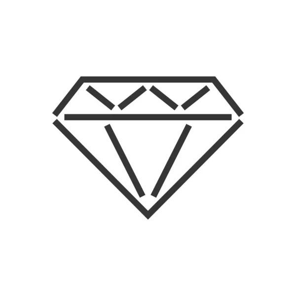 Vektor-Diamant-Symbol isoliert. — Stockvektor