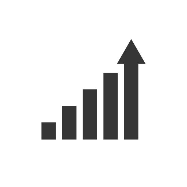 Icono de barra de crecimiento gráfico vectorial . — Archivo Imágenes Vectoriales