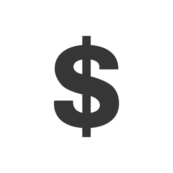 Icône Dollar vectoriel isolée . — Image vectorielle