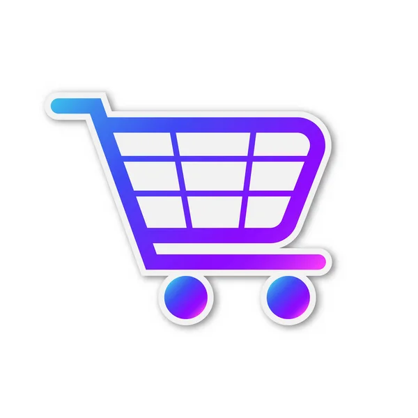Colored vector Shopping cart icon. — Stock Vector