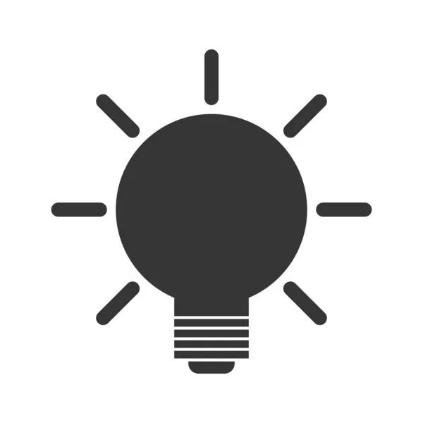 Vector light bulb icon isolated. — Stock Vector