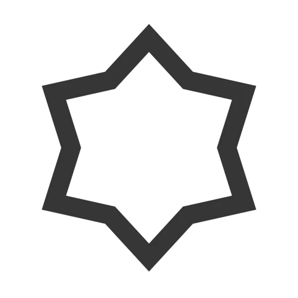 Vector icono de estrella hexagonal aislado . — Archivo Imágenes Vectoriales