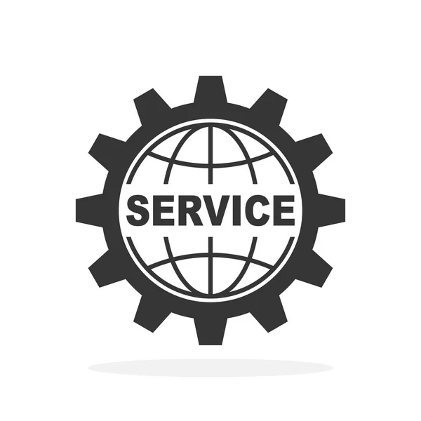 Vector icono de servicio web global aislado — Vector de stock