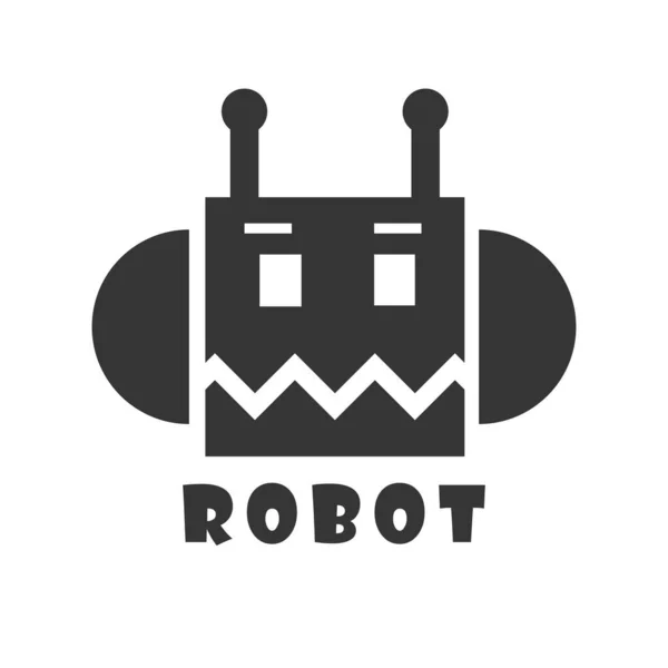 Ícone de robô vetorial isolado . — Vetor de Stock