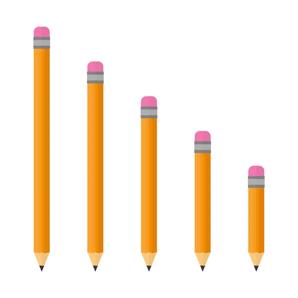 Ceruzák halmaza - vektor. — Stock Vector