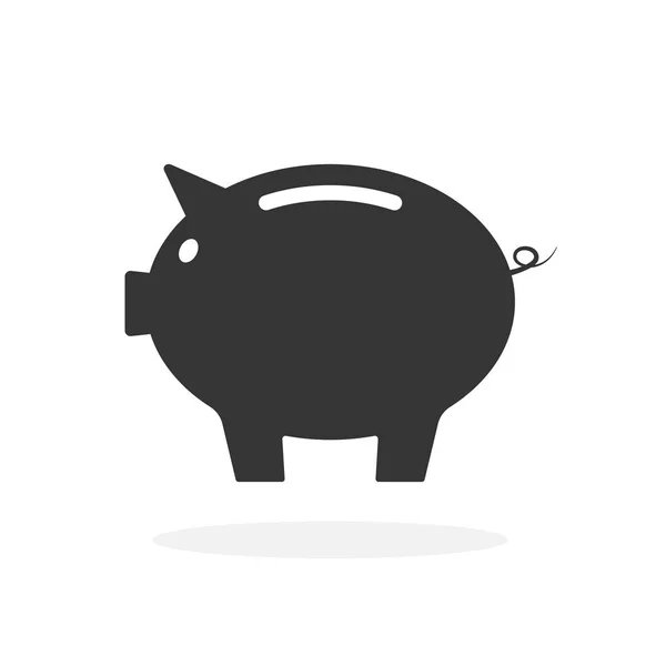 Flat Piggi bank icon - vector. — Stock Vector