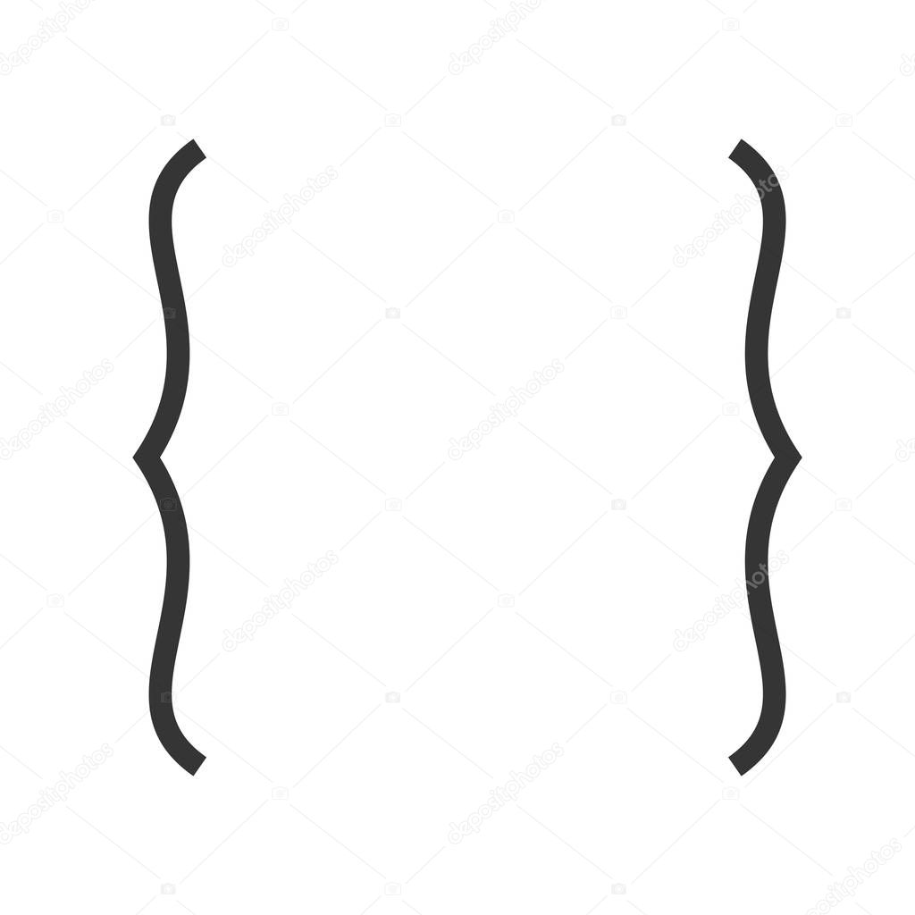 Curly brackets for text. Vector Parentheses