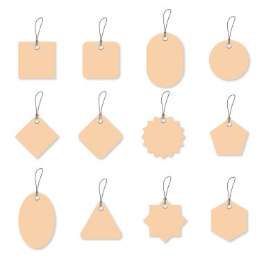 Kağıt indirimi etiketleri veya etiketleri - vektör