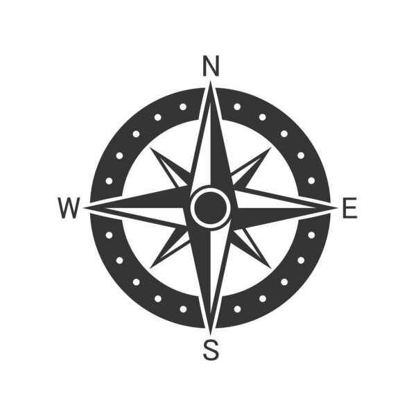 Vector Compass icon.