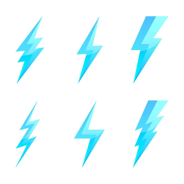 Lightning icons - vector. — Stock Vector