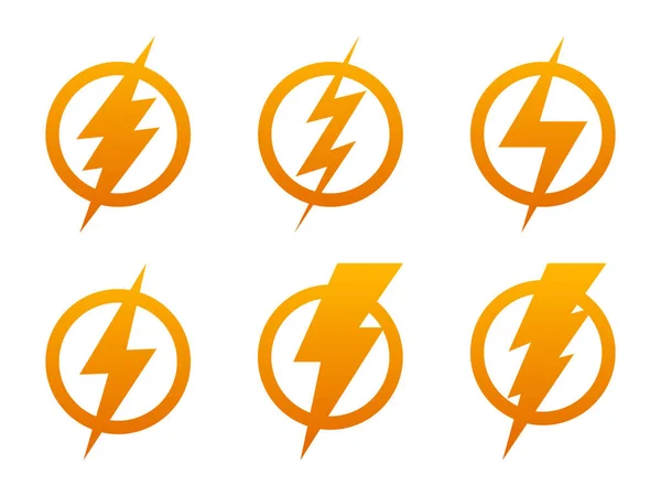 Lightning icons - vector. — 스톡 벡터