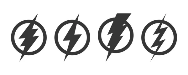 Lightning icons - vector. — Stock Vector