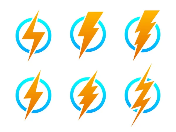 Lightning icons - vector. — 스톡 벡터