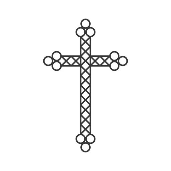 Christian Cross icon - vector. — 스톡 벡터
