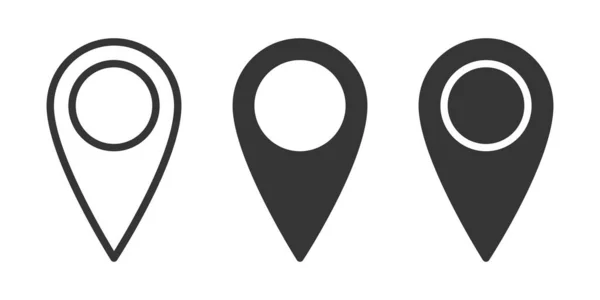 Conjunto de iconos de ubicación en estilo plano. Iconos vectoriales. — Vector de stock
