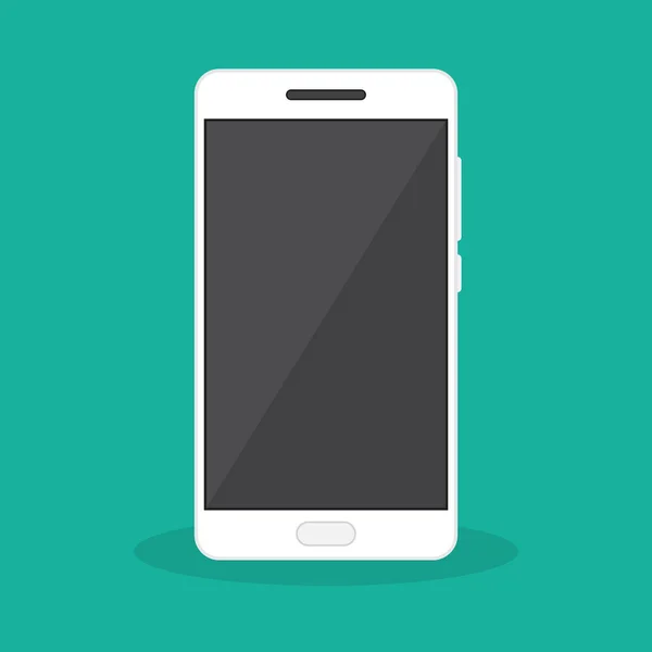 Cute Smartphone with blank black screen - vector. — 스톡 벡터