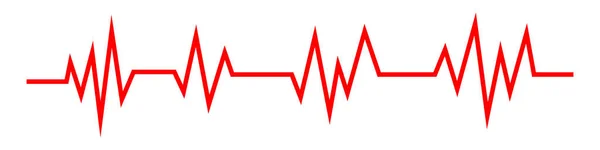 Herzschlagzeilen-Symbol. Herzschlagwelle. Pulssymbol — Stockvektor