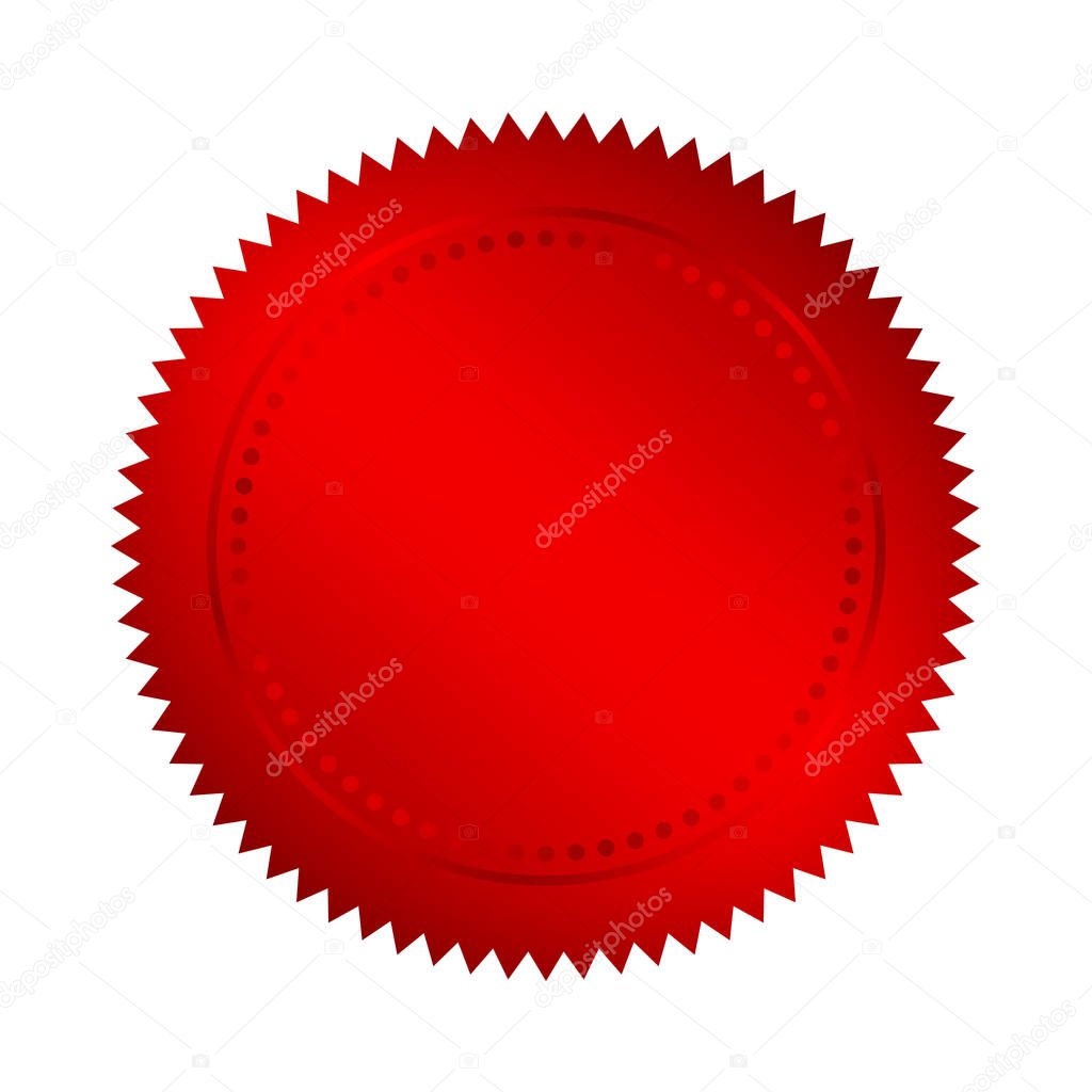 Red medal icon - vector illustration.