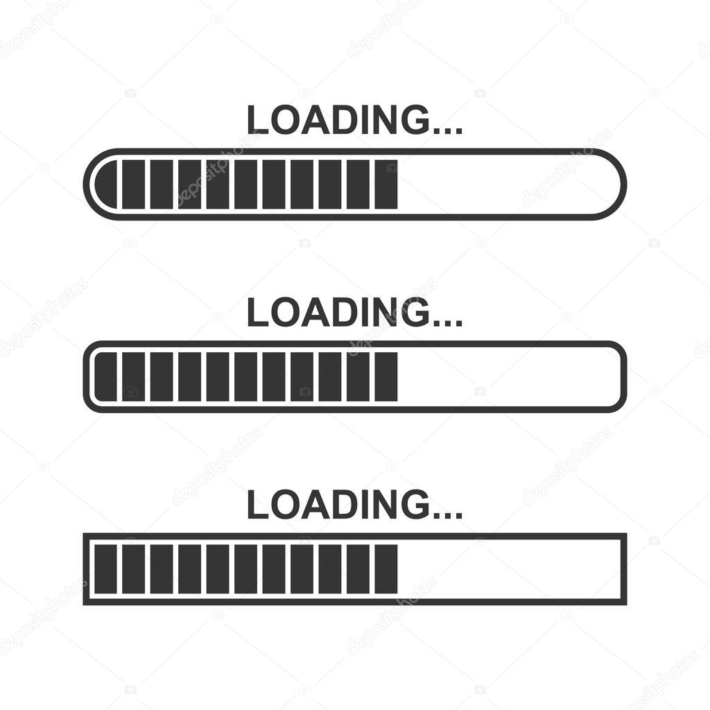 Set of vector loading icons.