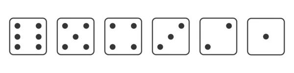 ゲームキューブ1 6フラットスタイルで 孤立したアイコンのセット ボードゲームやカジノ ベクターイラスト — ストックベクタ