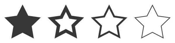 Iconos Vector Estrella Conjunto Símbolos Estrella Sobre Fondo Blanco Ilustración — Archivo Imágenes Vectoriales