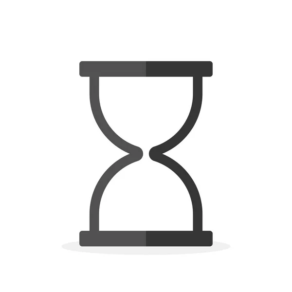 Icono Reloj Arena Estilo Plano Icono Vidrio Arena Aislado Ilustración — Archivo Imágenes Vectoriales