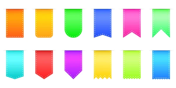 Zestaw Różnych Etykiet Zakupowych Ilustracja Wektora Kolorowe Etykiety Lub Banery — Wektor stockowy