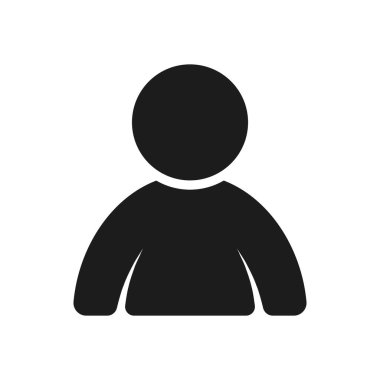 İzole edilmiş insanlar. Erkek ikonu. İnsan silueti. Vektör illüstrasyonu.