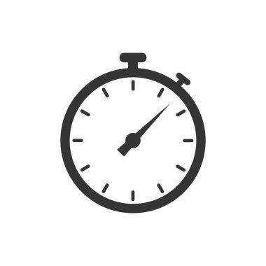 Stopwatch simgesi ince çizgi şeklinde. Doğrusal Stopwatch düz simge izole. Zamanın akışı. Vektör illüstrasyonu.