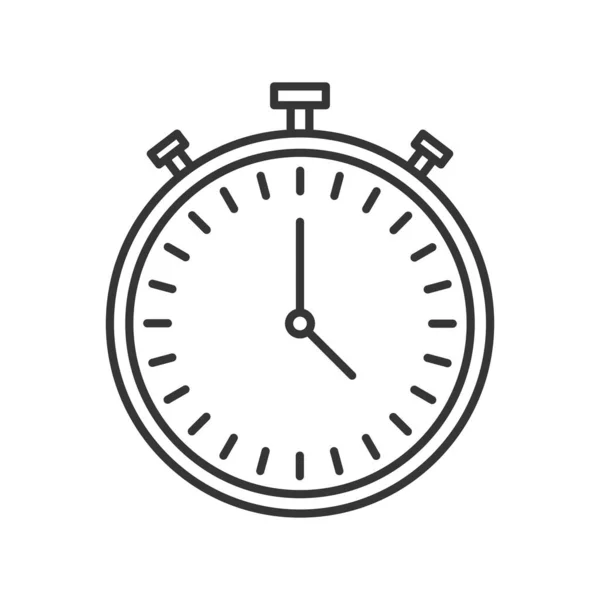 Εικονίδιο Χρονόμετρο Λεπτή Γραμμή Στυλ Εικόνα Γραμμικού Χρονόμετρου Απομονώνεται Πέρασμα — Διανυσματικό Αρχείο