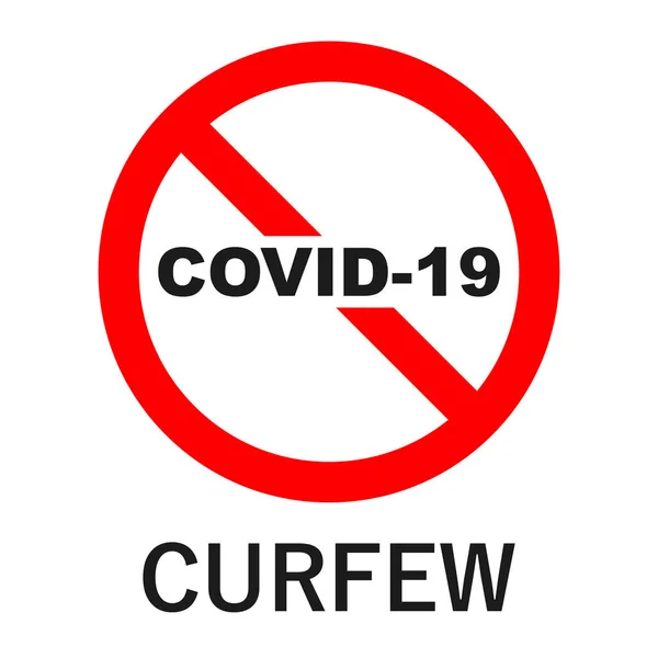 Curfew Conceptual Sign Stay Home Curfew Icon Isolated Vector Illustration — Stock Vector