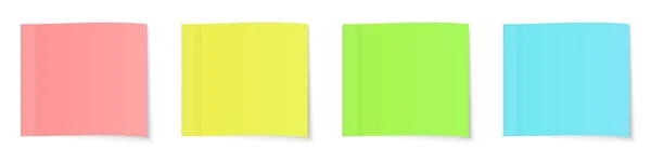 Set Von Farbigen Papieraufklebern Vektorillustration — Stockvektor