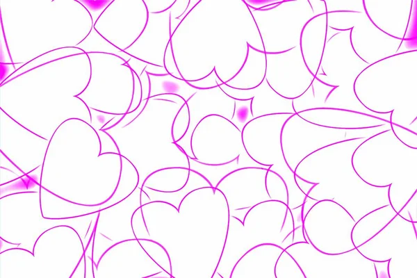 Love Valentine Day Heart Design Background Illustration Concept Pink Heart — 스톡 사진