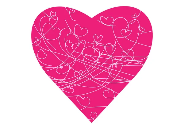 Szerelem, Valentin nap és szív alakú szimbólumok design. Az emberiség pozitív érzelmi, mentális állapotának illusztrációs koncepciója. Az ünneplés bármilyen szerelem, esküvő vagy pár, szenvedély. — Stock Fotó
