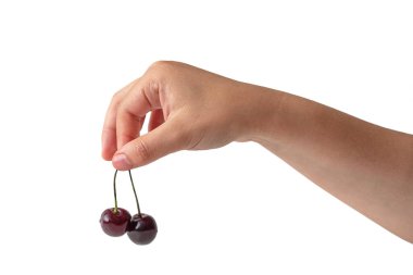 İki tatlı kiraz çileği