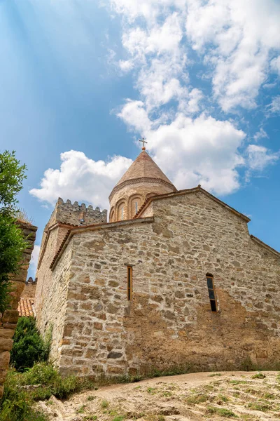 Gereja Penyelamat di benteng Ananuri di Georgia — Stok Foto