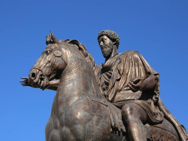 Equestrian statue of Marcus Aurelius clipart