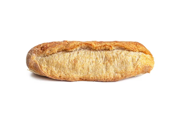 Vista lateral de una mini baguette francesa con una corteza crujiente — Foto de Stock