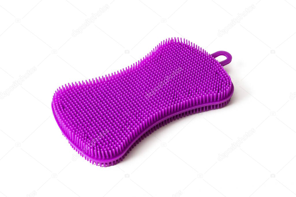 Purple silicone brush, for washing dishes