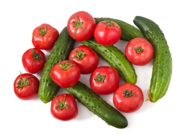 Domates ve salatalık.