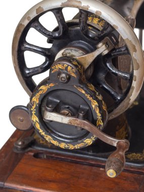 Handle, hand drive, flywheel old sewing machine