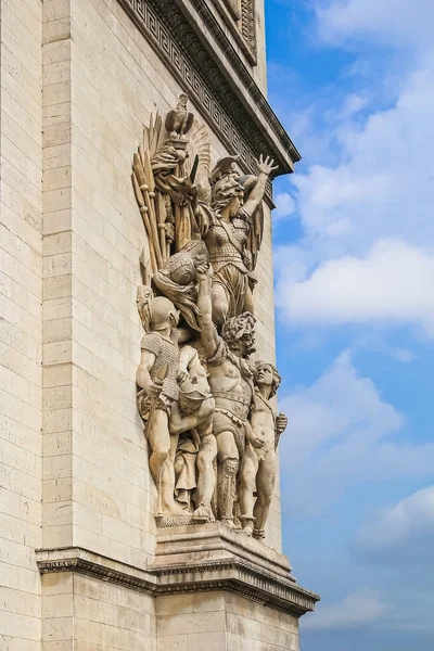 Sculpture group of the arc de Triomphe 'La Marseillaise', in Paris — 스톡 사진