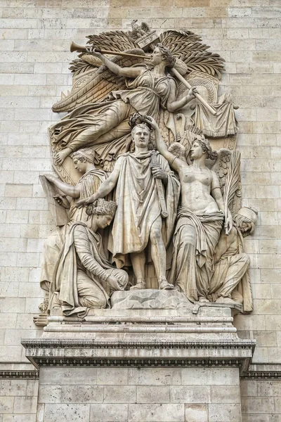 Sculpture of the arc de Triomphe 'Triumph of 1810' — 스톡 사진